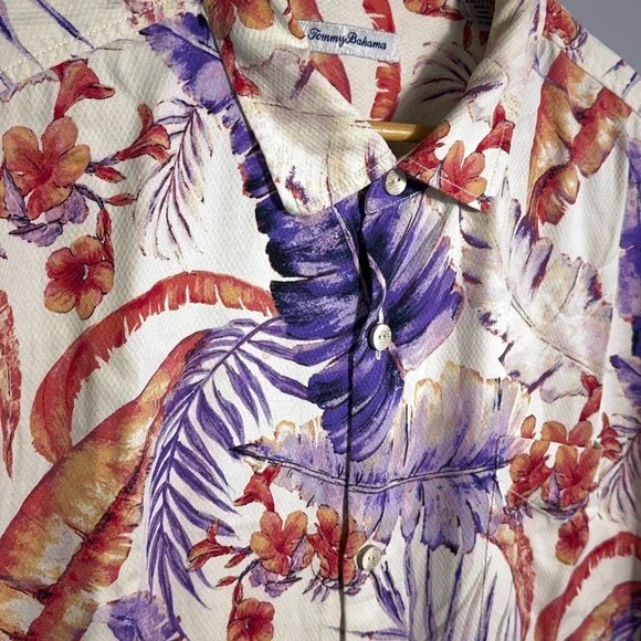 Tommy Bahama Camp Shirt Mens Size XXL Silk Tropical Floral Hawaiian Aop NWT - Picture 2 of 8